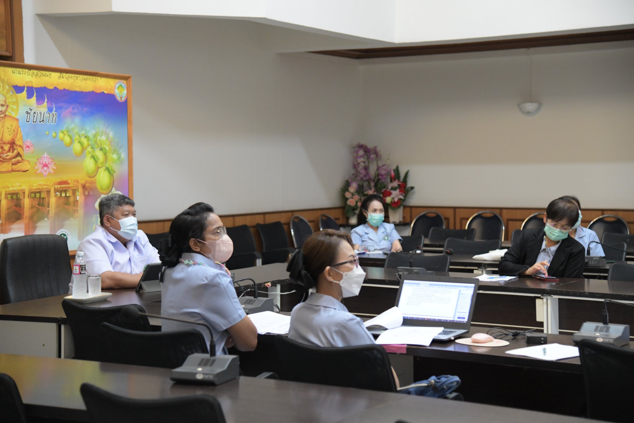 ร่วมการประชุม เตรียมจัดโครงการ แสงนำใจไทยทั้งชาติ เดิน วิ่ง ปั่น ป้องกันอัมพาต  ครั้งที่ 8 เฉลิมพระเกียรติ ครั้งที่ 3/2565 ผ่านระบบ Zoom Meeting